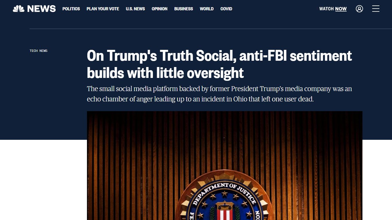 On Trump's Truth Social, anti-FBI sentiment builds with little oversight